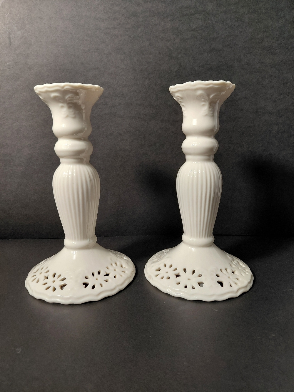 Skyye McGhie Fine Porcelain Nostagia Candlestick Holders - Pair